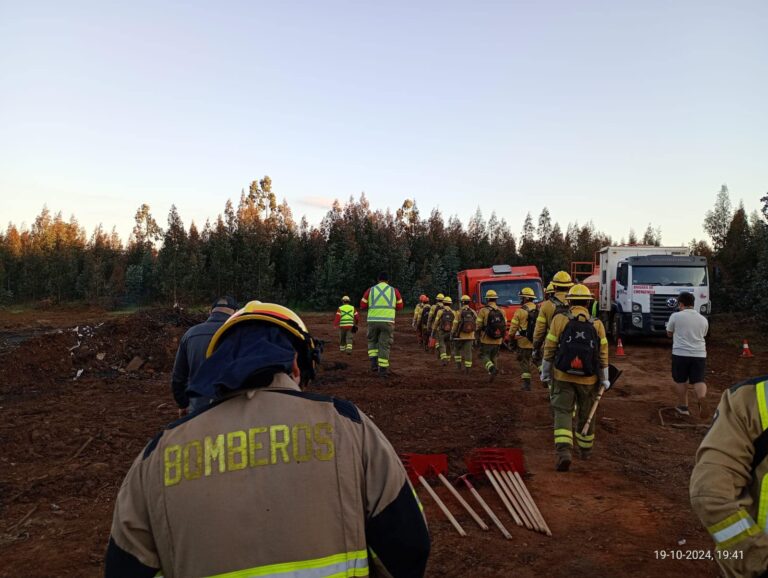 BOMBEROS DE COLLIPULLI SE PERFECCIONAN EN ATAQUE A INCENDIOS FORESTALES