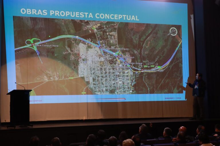 COLLIPULLI MIRA AL FUTURO: COMUNIDAD Y AUTORIDADES CONOCEN EN DETALLE AMBICIOSO PROYECTO DE TRANSFORMACIÓN VIAL DE LA RUTA 5 SUR