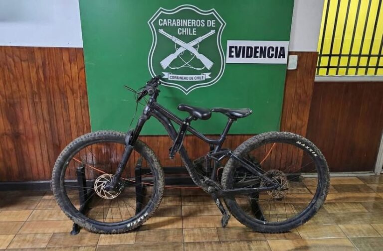 CARABINEROS RECUPERA BICICLETA AVALUADA EN $3 MILLONES Y DETIENE A SUJETO CON AMPLIO PRONTUARIO